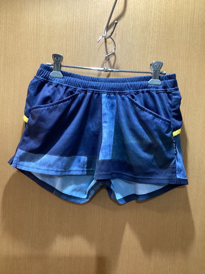 志村美希着 マウンテンマーシャルアーツ デニム柄 ランニングパンツ S 美品