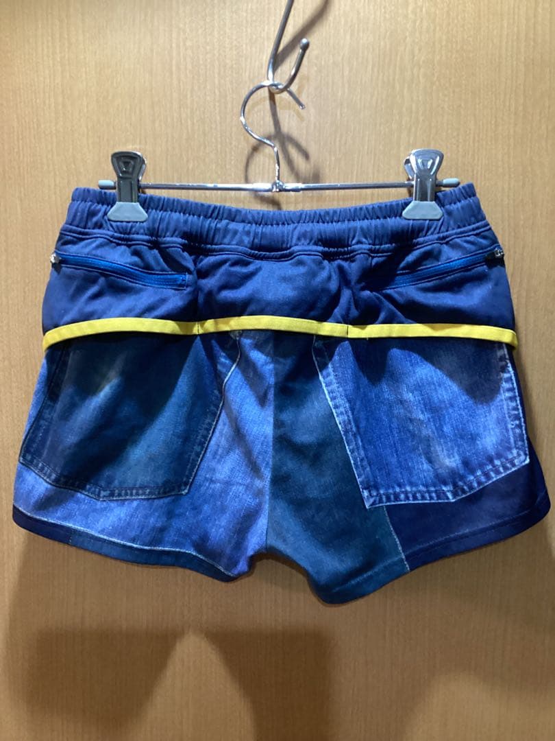 志村美希着 マウンテンマーシャルアーツ デニム柄 ランニングパンツ S 美品