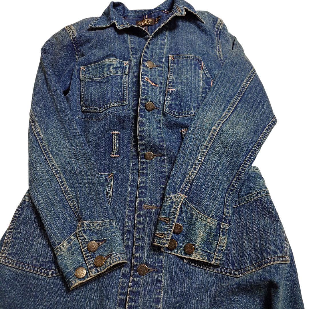 【Ralph Lauren】デニムロングコート 160/84A 付属ベルト無し