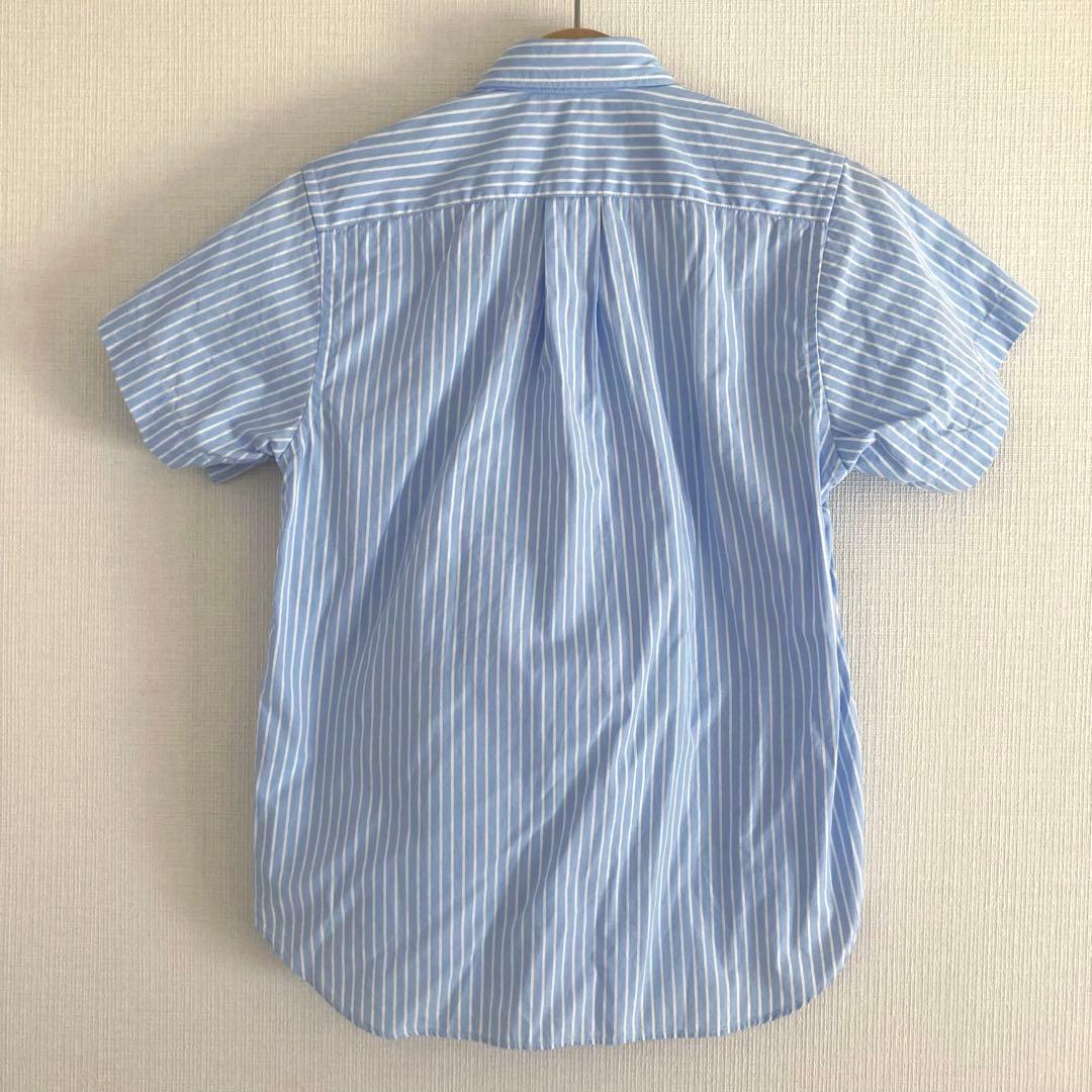 プレイコムデギャルソン キッズ ストライプ半袖シャツ サイズ4