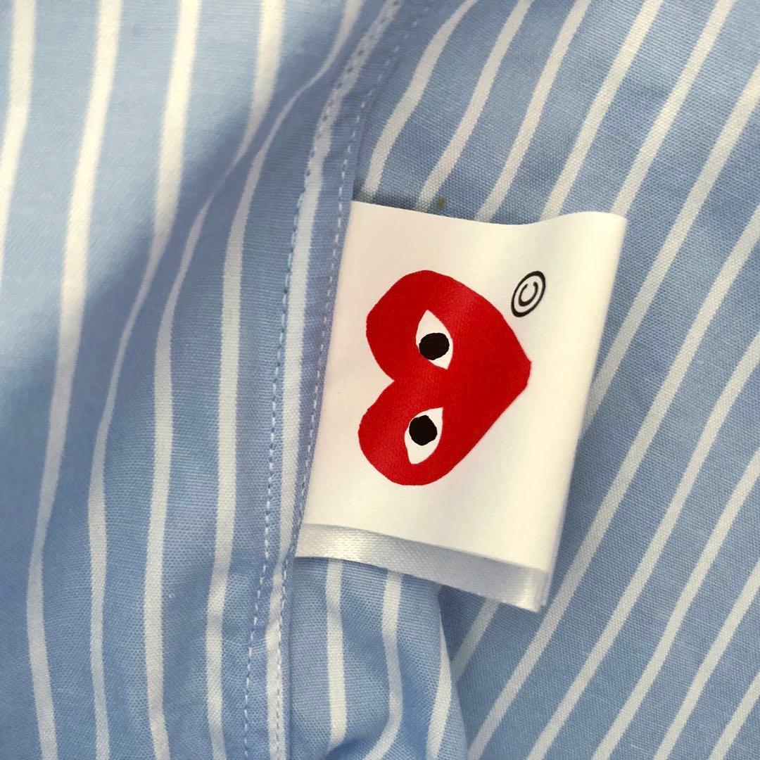 プレイコムデギャルソン キッズ ストライプ半袖シャツ サイズ4