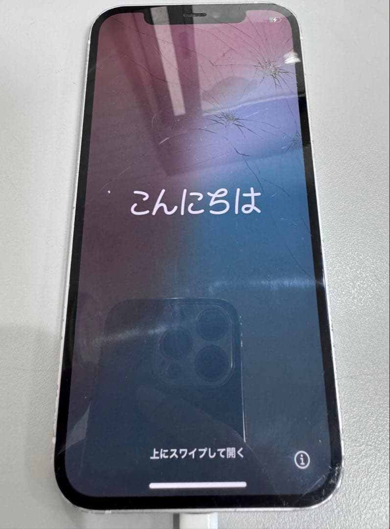 津*田様 iPhone12 128GB 画面背面割れあり、背面カメラ作動しない