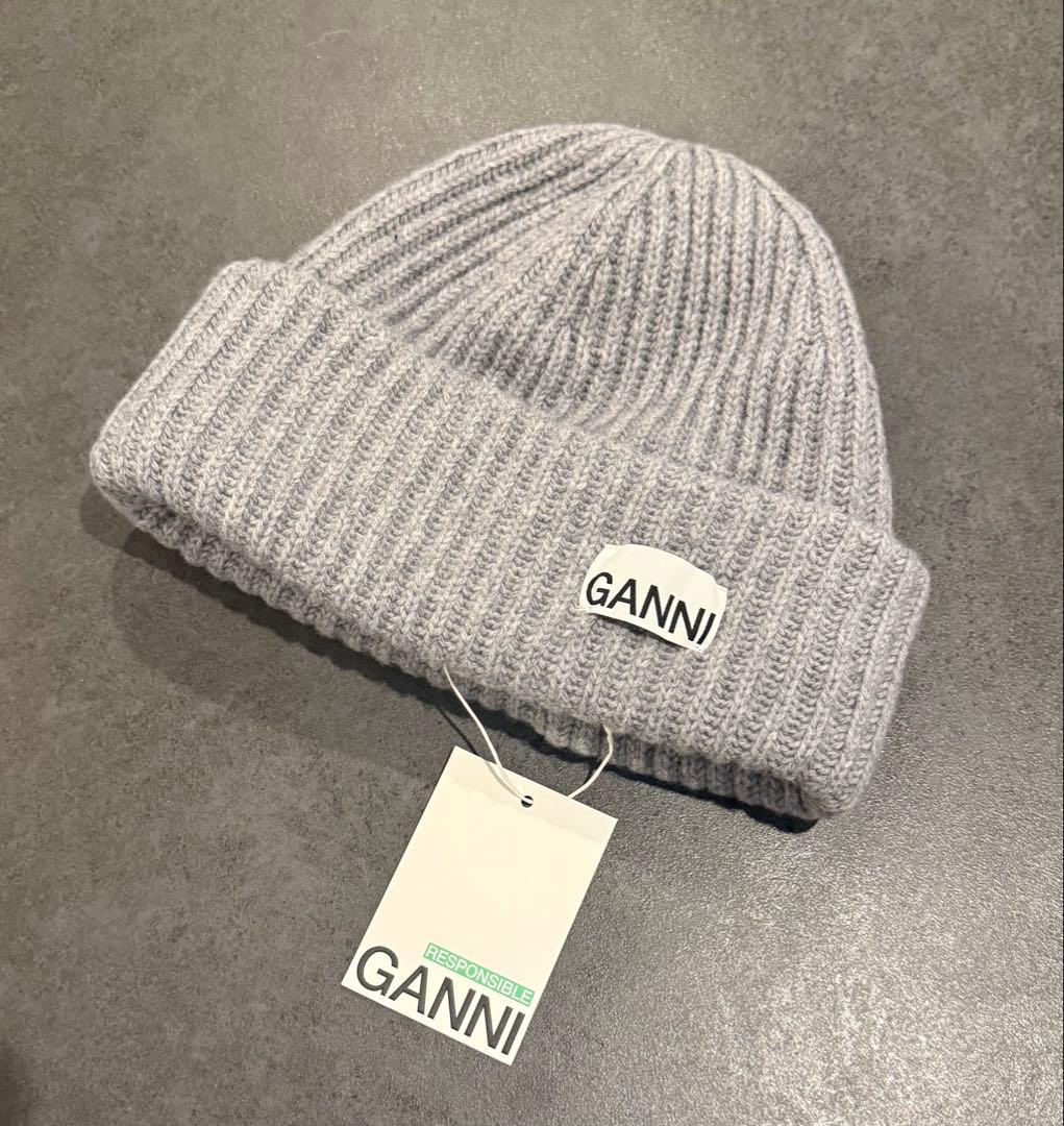 新品 【GANNI (ガニー)】ニット帽