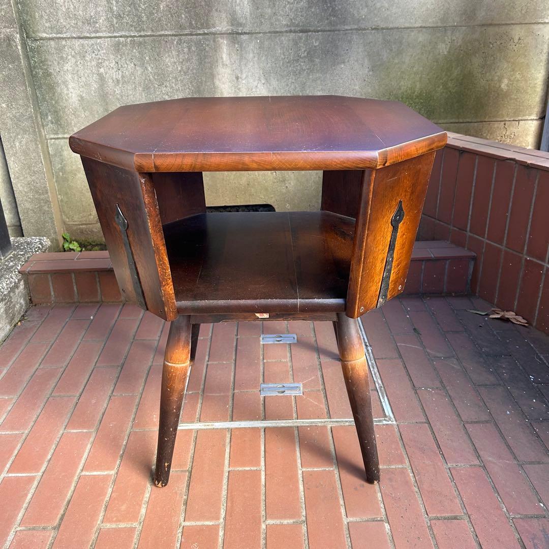 飛騨産業 キツツキマーク octagon table カフェテーブル