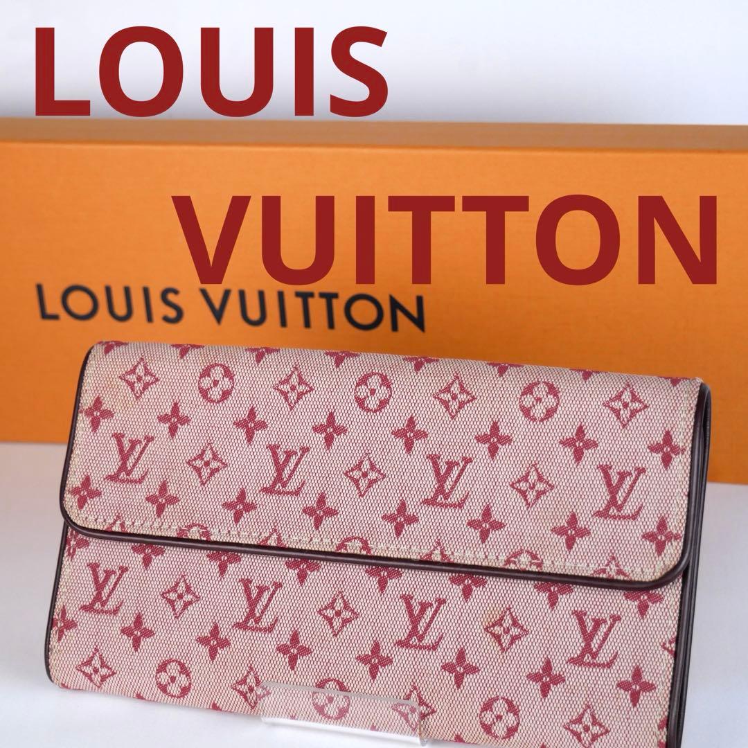 未使用に近い　LOUIS VUITTON モノグラム ミニ 長財布 ピンク