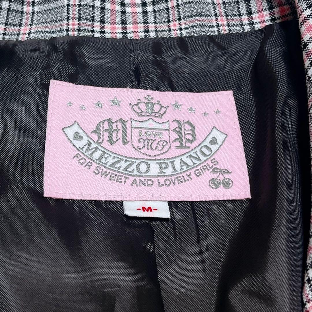 美品　希少　メゾピアノ　チェック柄フォーマルスーツ　卒服　ハート　150
