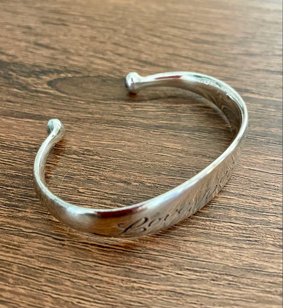 TOM BINNS シルバー バングル Love me Tender アガット