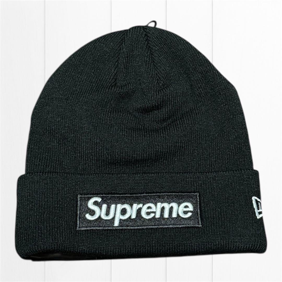 【新品】Supreme×New Era Box Logo Beanie ブラック