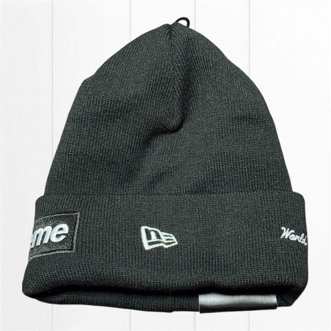 【新品】Supreme×New Era Box Logo Beanie ブラック