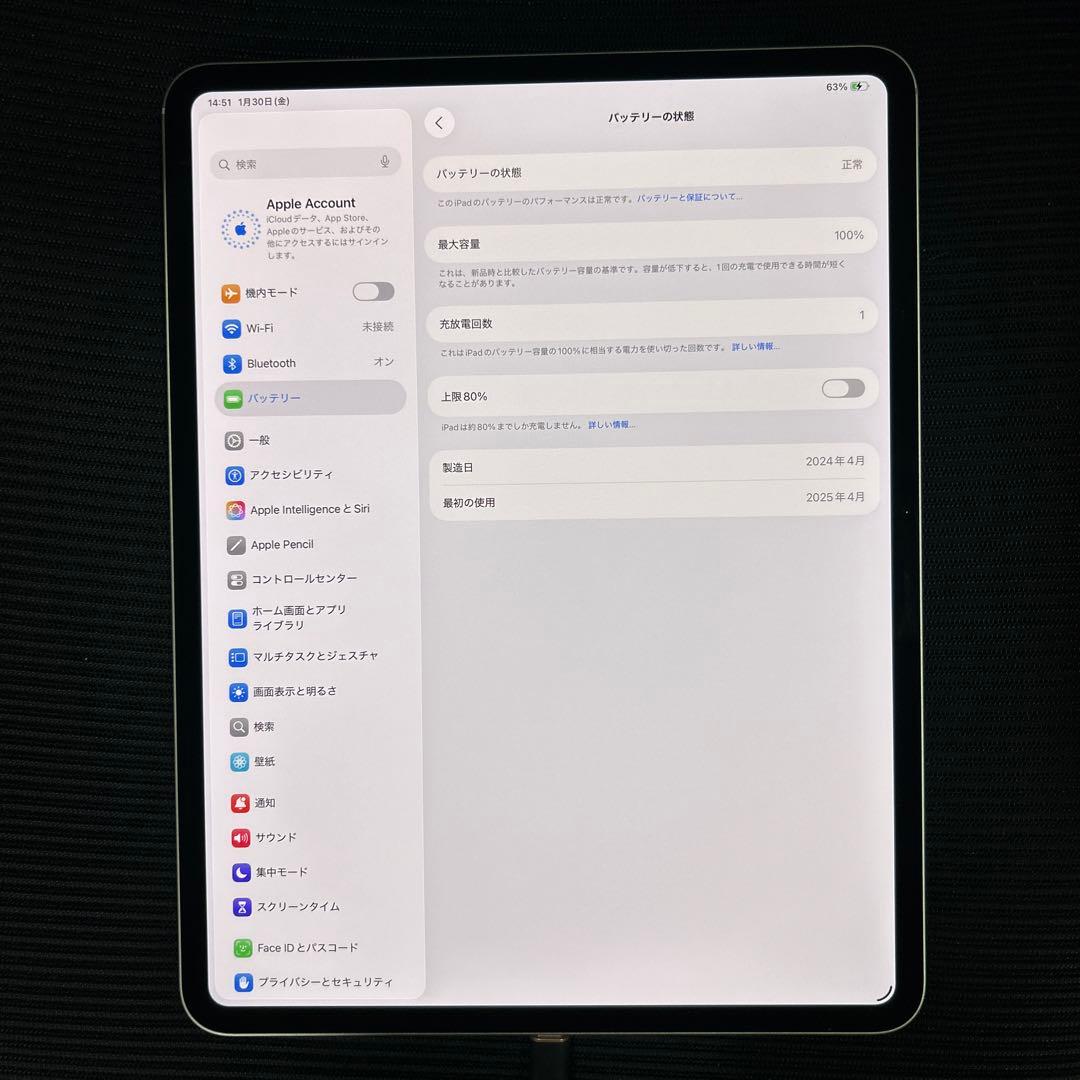 iPad Pro M4 13インチWIFI シルバー　2TB