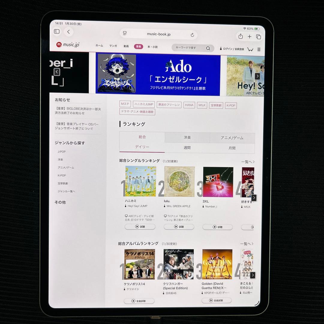 iPad Pro M4 13インチWIFI シルバー　2TB