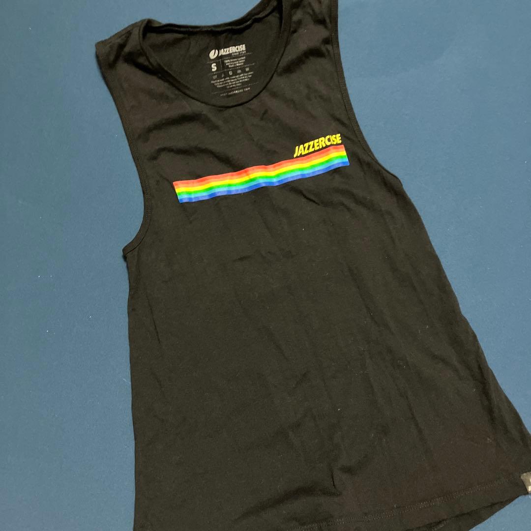 JAZZERCISE タンクトップSとレギンスセット XS黒/レインボー