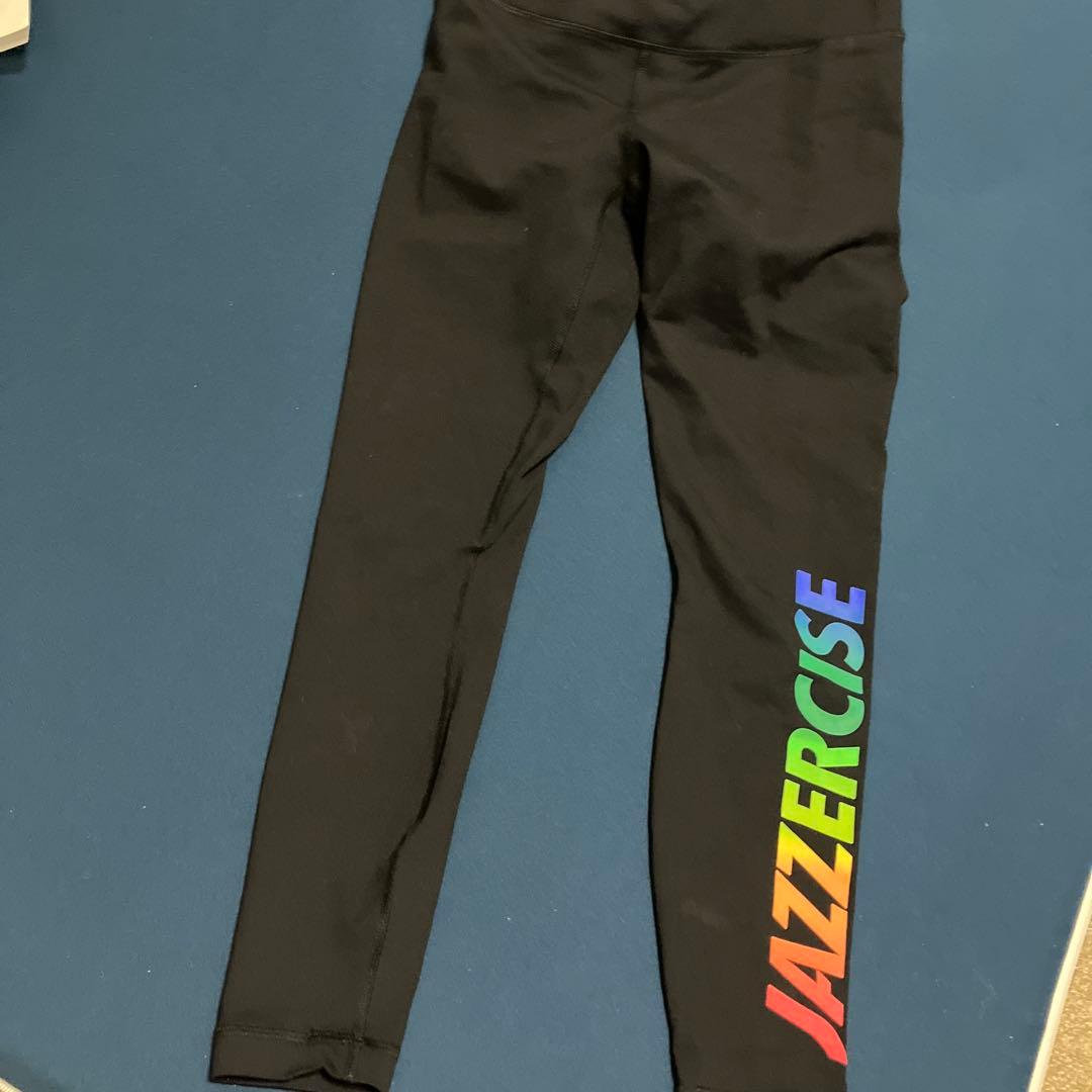 JAZZERCISE タンクトップSとレギンスセット XS黒/レインボー