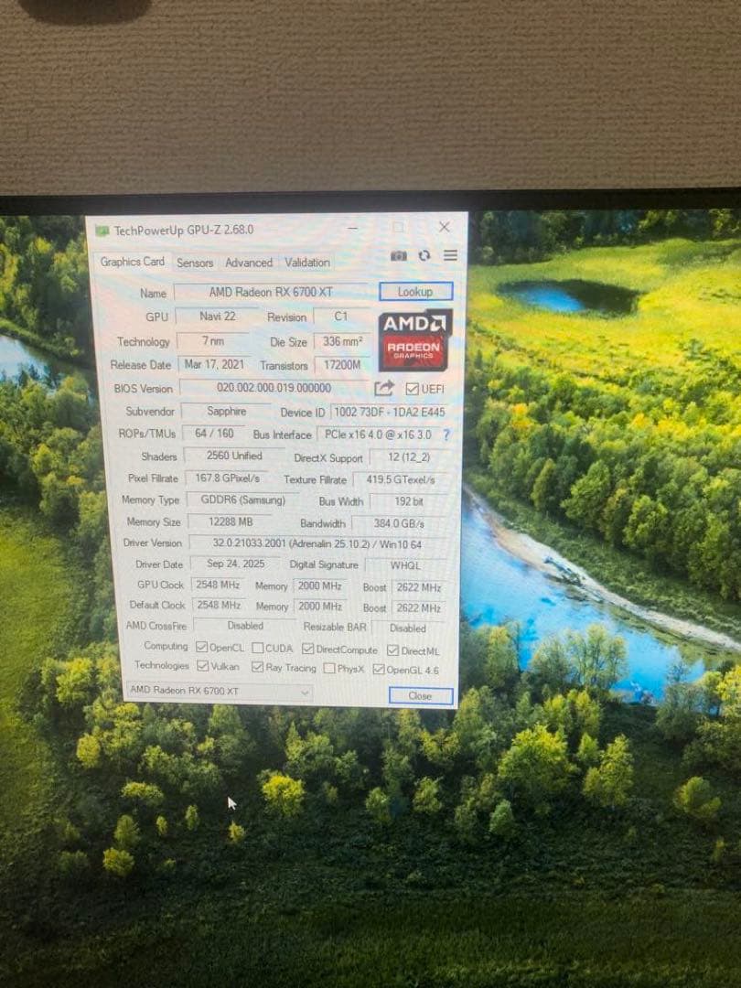 グラフィックボード・グラボ・ビデオカード Saphire RX6700XT 12GB Nitro+