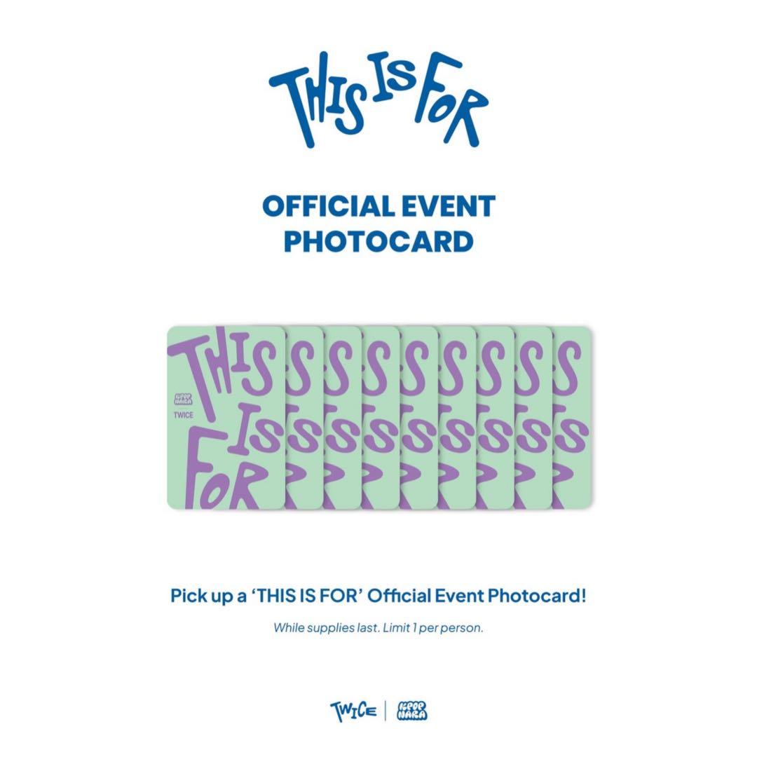 TWICE ツウィ \"This Is For\" KPOPNARA POPUP限定