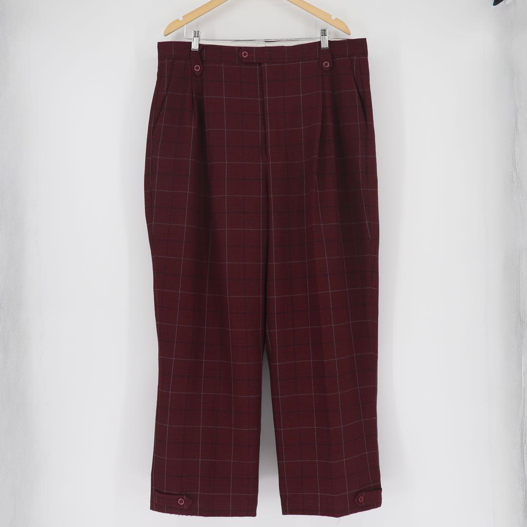 パンツ 90s check baggy slacks