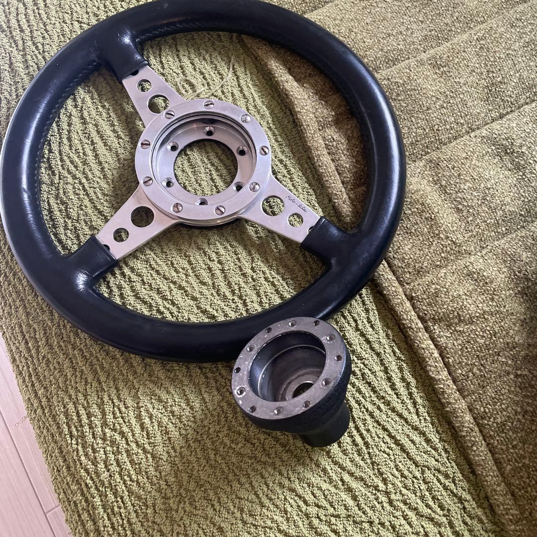 ローバーミニモトリタ ステアリングホイール レザー 黒