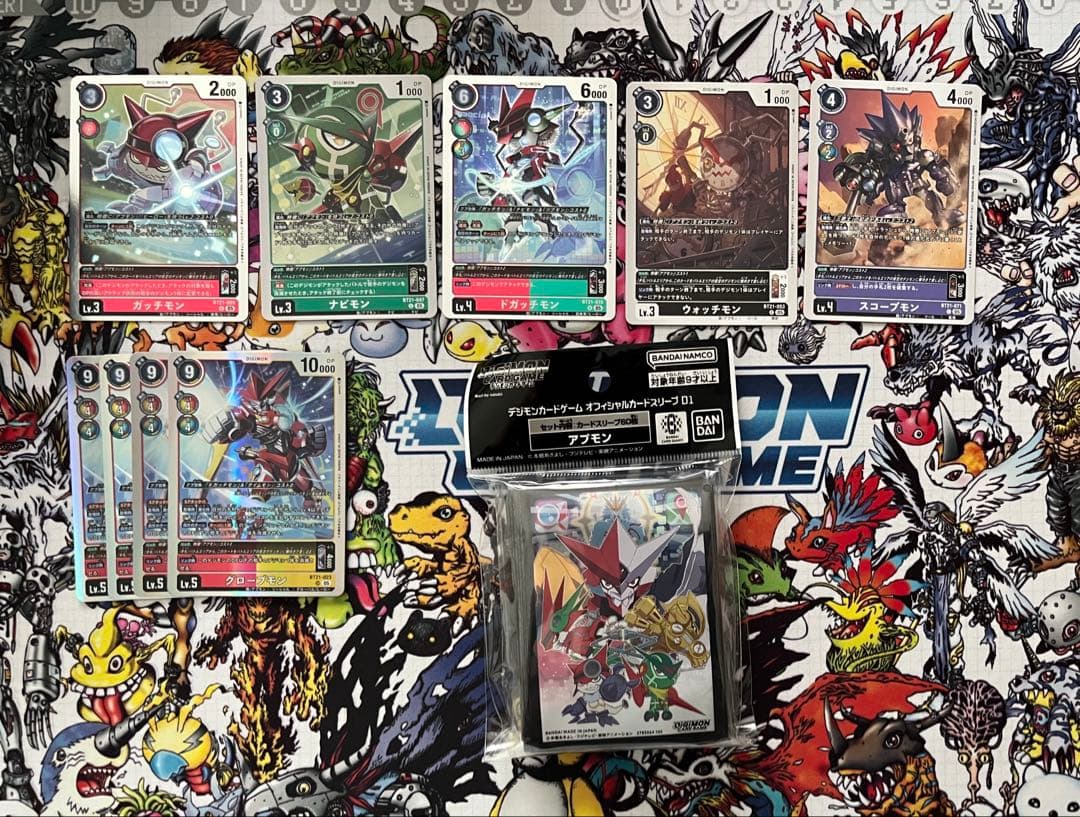 デジモンカード　アプモンデッキ　公式スリーブ付