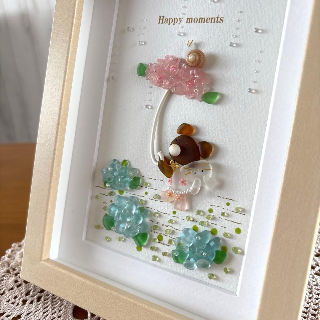 シーグラスアート❁雨の日のお散歩❁