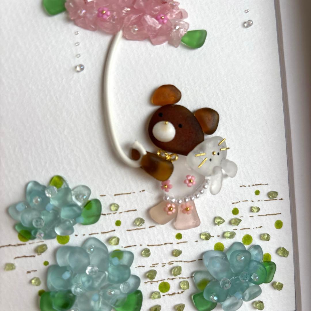 シーグラスアート❁雨の日のお散歩❁