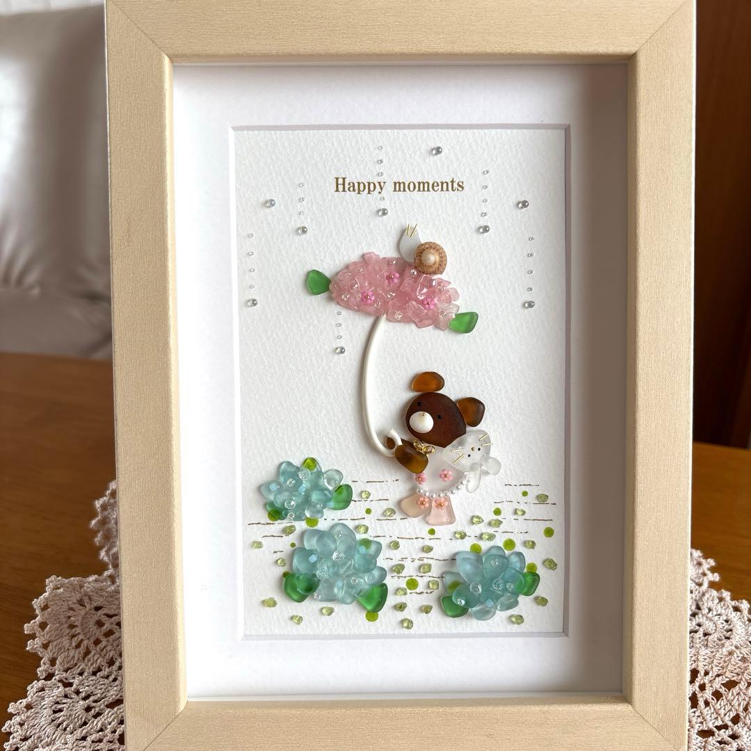 シーグラスアート❁雨の日のお散歩❁