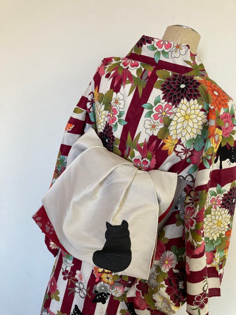 Nico antique黒猫レトロモダン浴衣