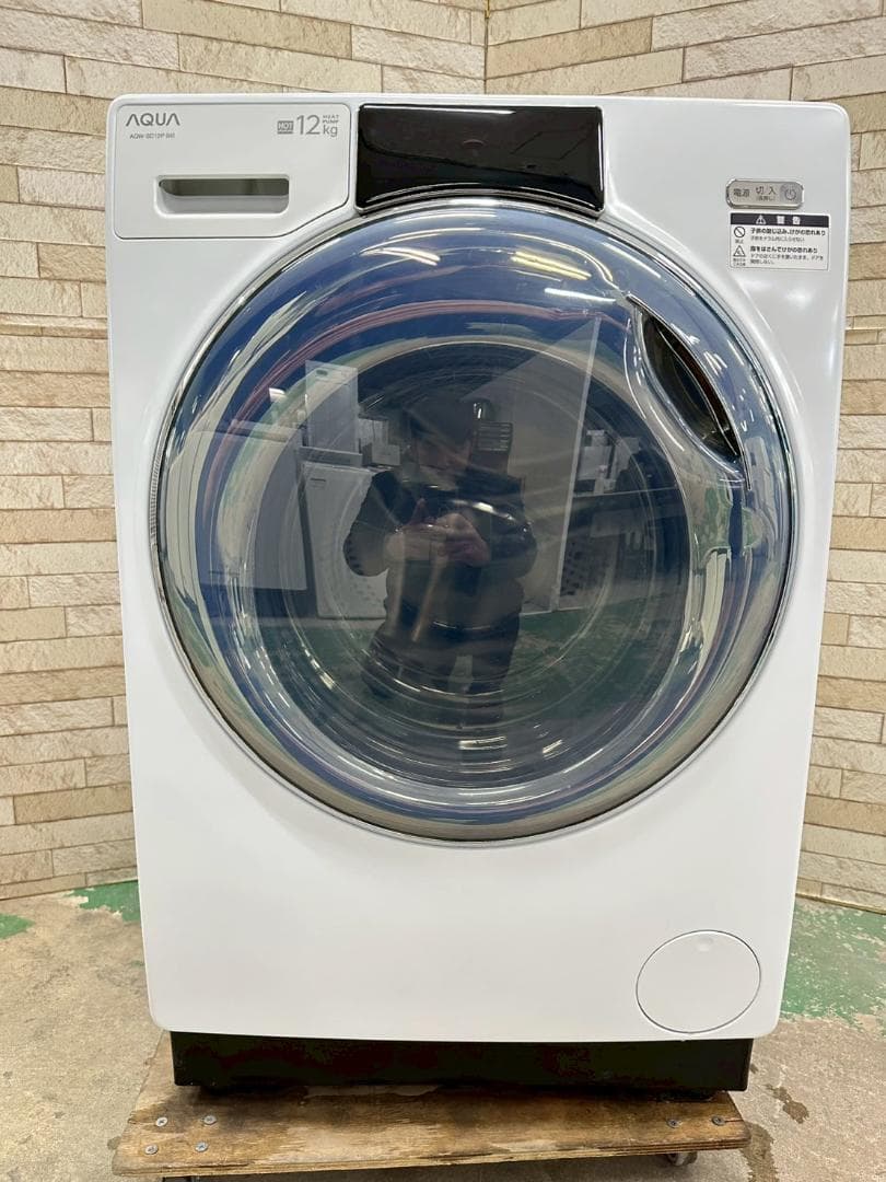 大阪送料無料★3か月保障★ドラム式洗濯機★AQW-SD12P-L★SS-312