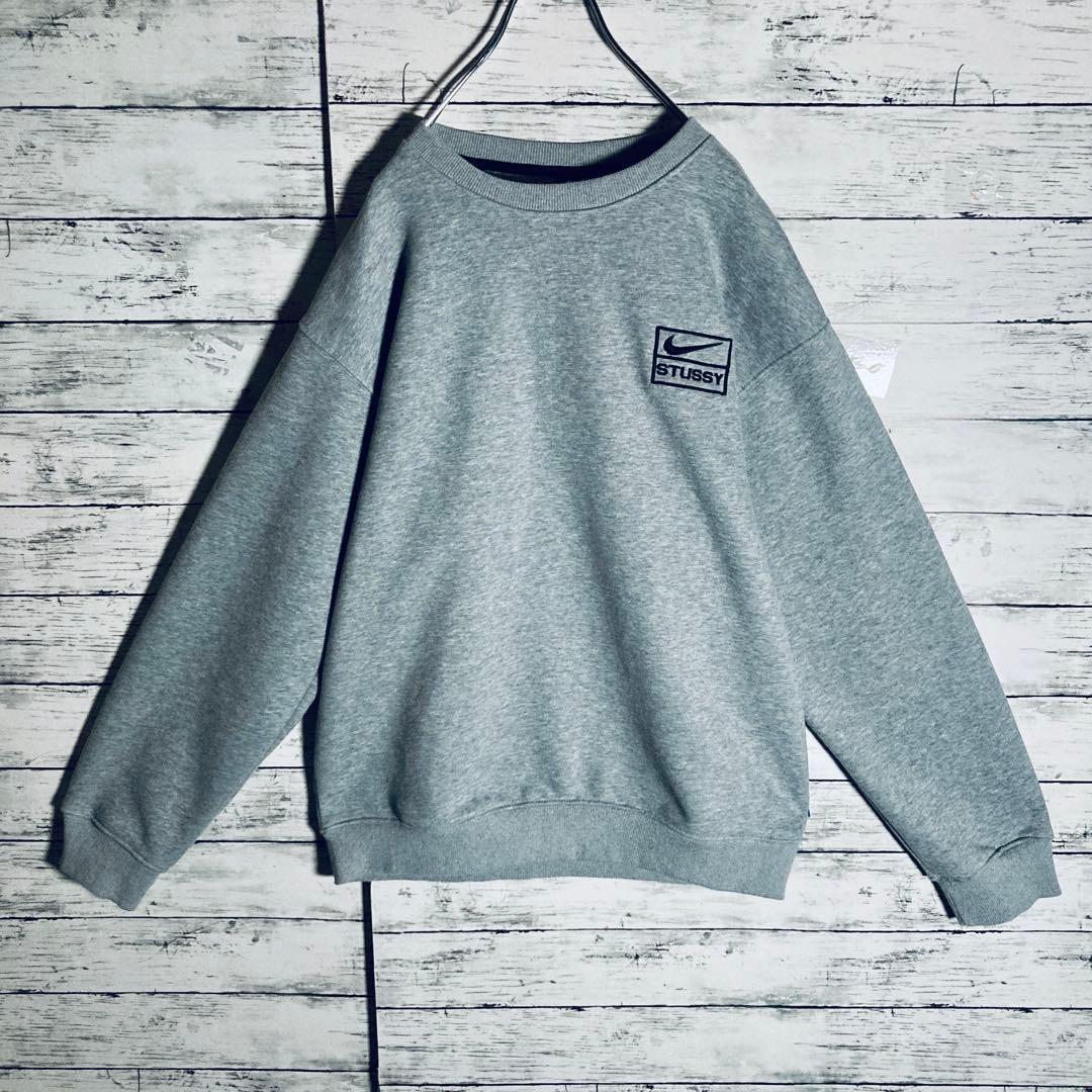 【限定コラボ】ステューシー×ナイキ☆ワンポイント刺繍ロゴ　裏起毛　2XL相当