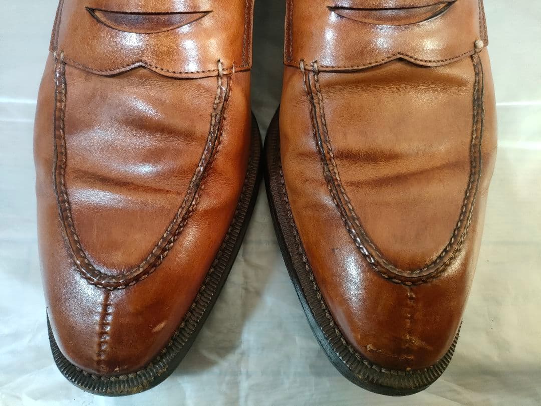 サントーニ　サイズ8 イタリア製　ステッチローファー　ブラウン　26.5センチ