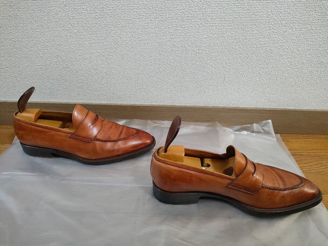 サントーニ　サイズ8 イタリア製　ステッチローファー　ブラウン　26.5センチ