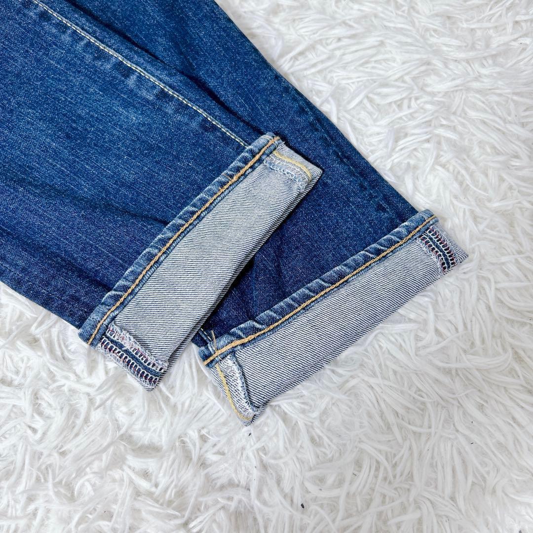 CUNE ジーパン 2連うさぎ デニム 日本製 W32 ストレッチ　伸縮　青　L