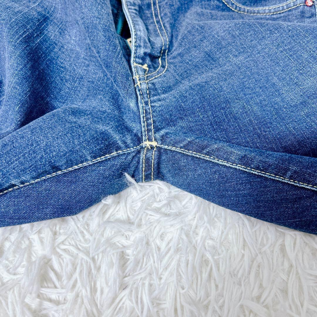 CUNE ジーパン 2連うさぎ デニム 日本製 W32 ストレッチ　伸縮　青　L