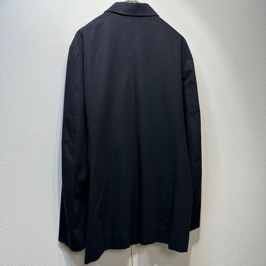 希少 JIL SANDER 上質 比翼 デザイン シャツ ジャケット 紺 36