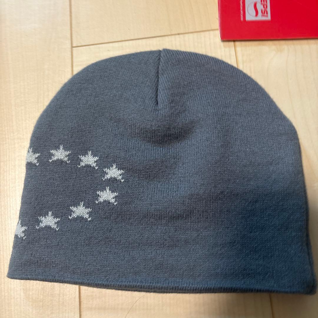 グレー 星刺繍 ニット帽　AFB ニット帽　希少カラー 完売品