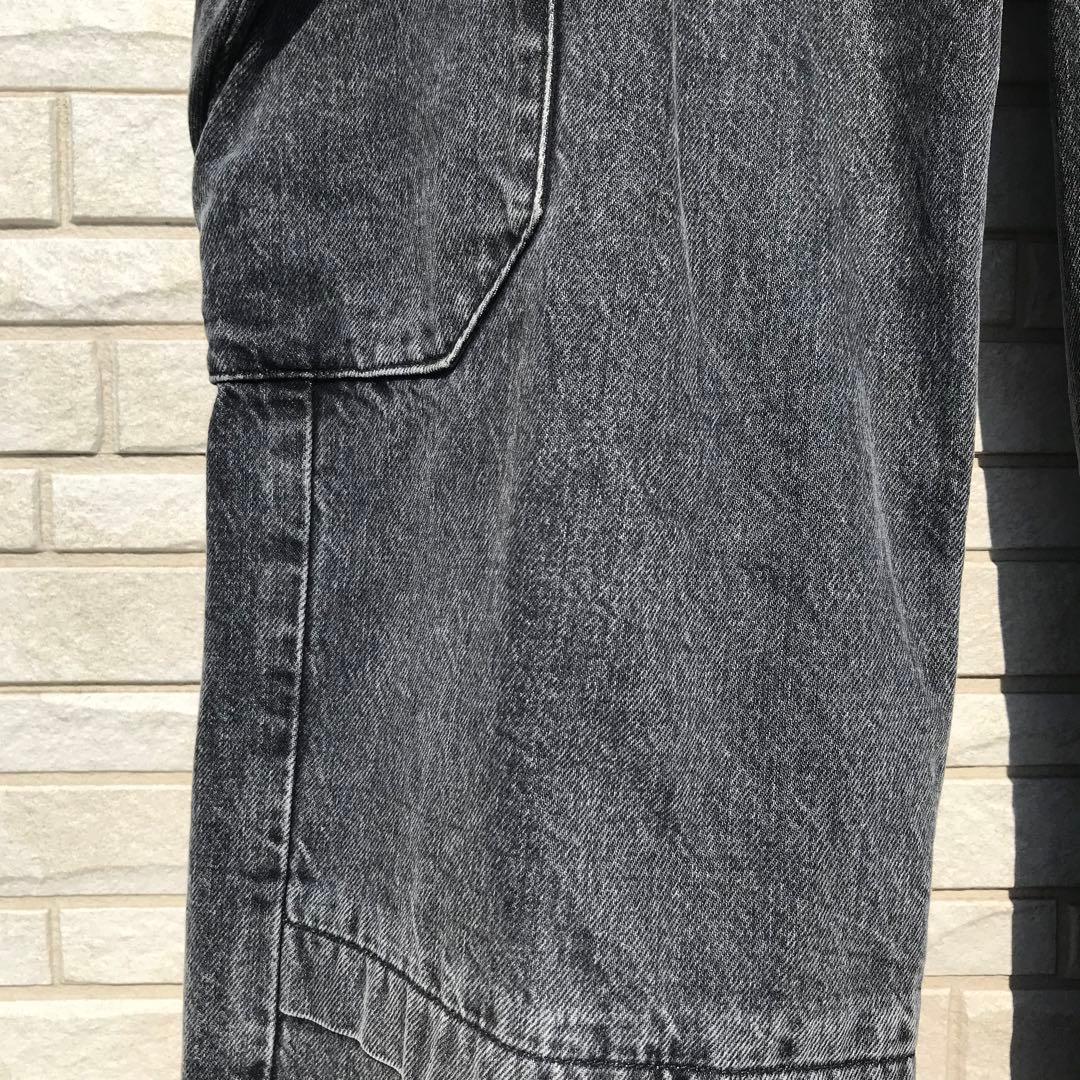 コミッション　カーゴパンツ　28　ブラック　デニム