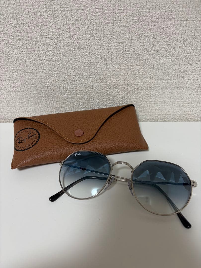 【美品】Ray-Ban レイバン JACK RB3565 003/3F ブルー
