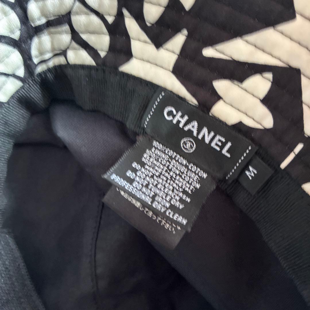 【美品希少】CHANEL 22AWバケットハット ブラック/ホワイト
