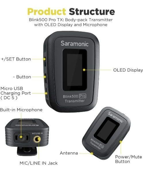 Saramonic Blink 500 PRO シリーズ B3 ワイヤレスマイク
