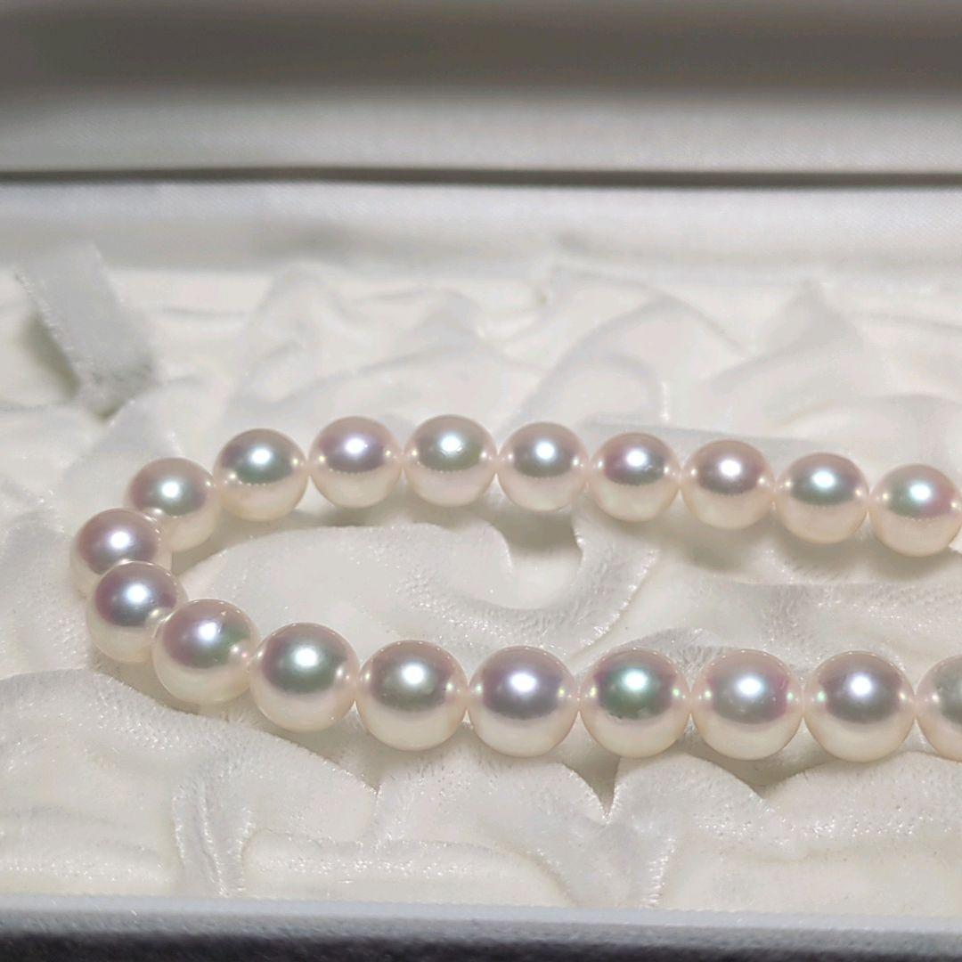 AME【花珠】あこや真珠 ネックレス 約8.0-8.5mm 435