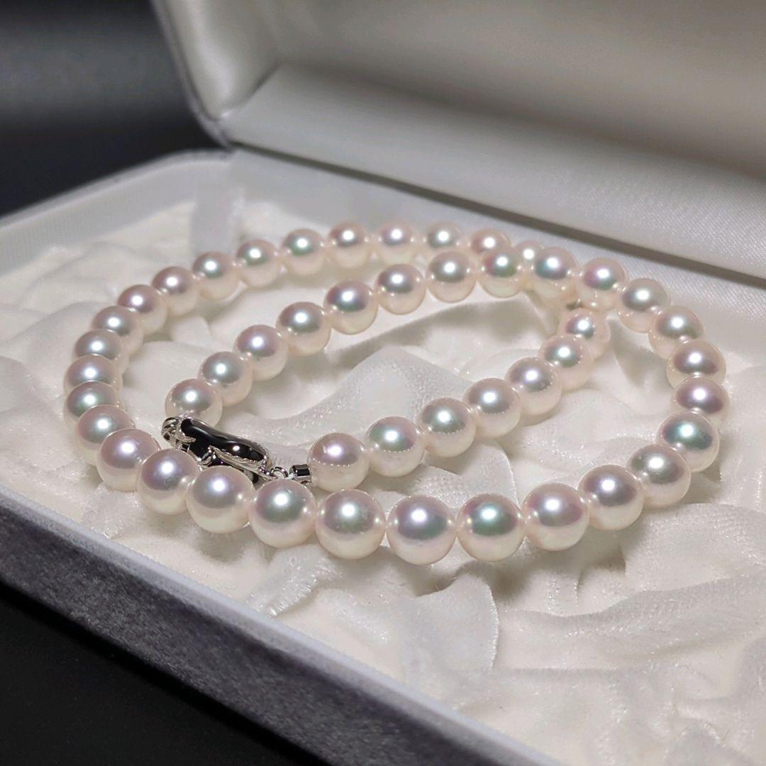 AME【花珠】あこや真珠 ネックレス 約8.0-8.5mm 435