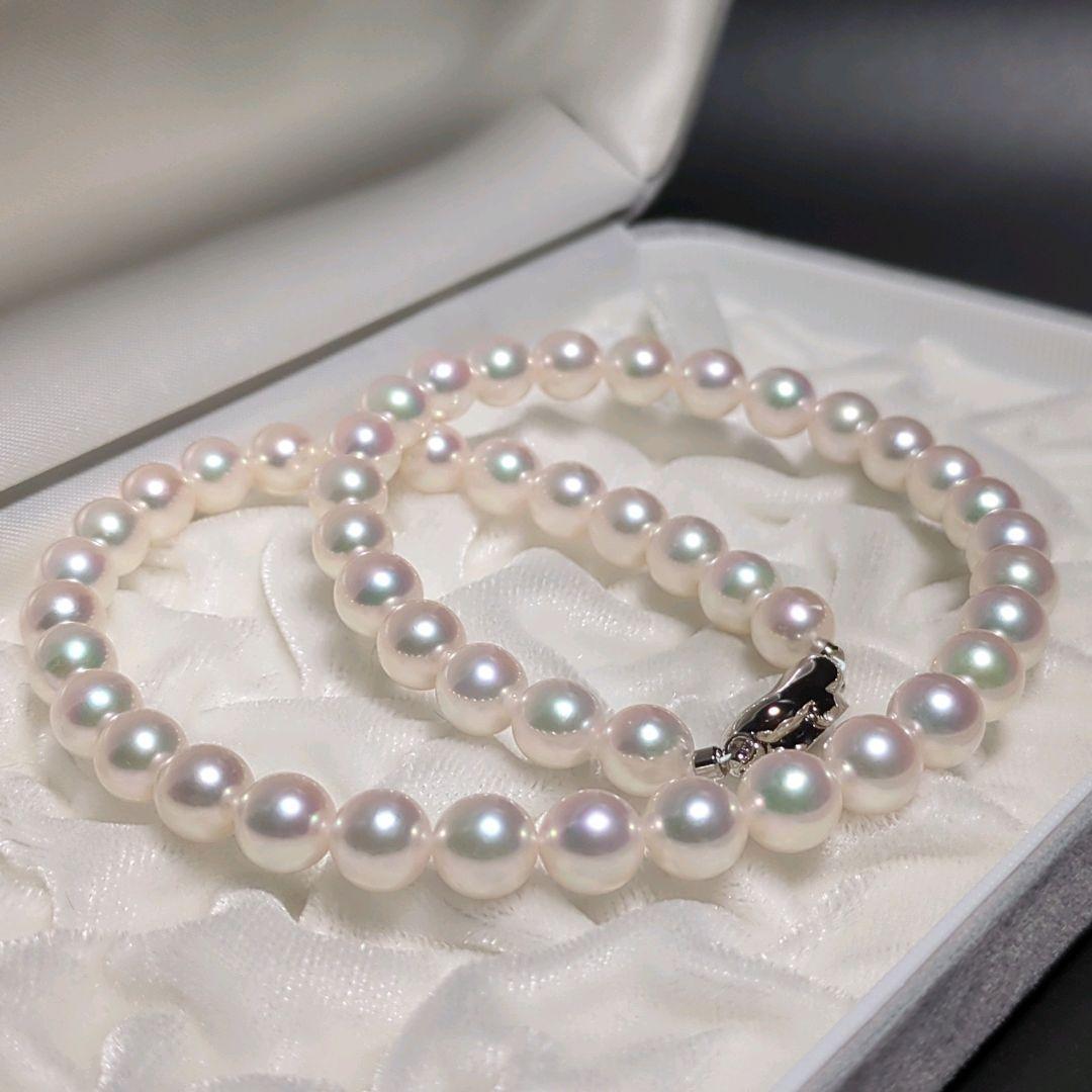 AME【花珠】あこや真珠 ネックレス 約8.0-8.5mm 435