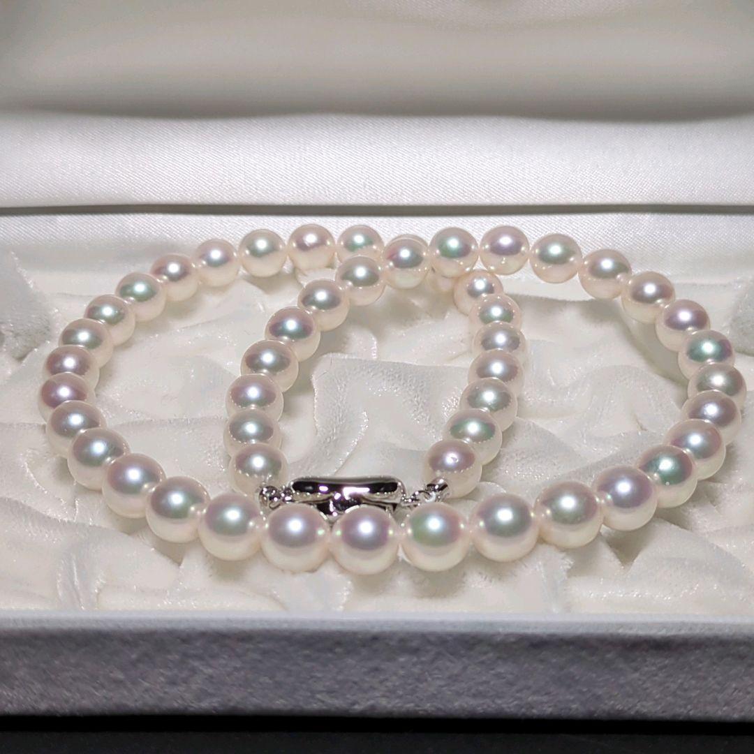 AME【花珠】あこや真珠 ネックレス 約8.0-8.5mm 435