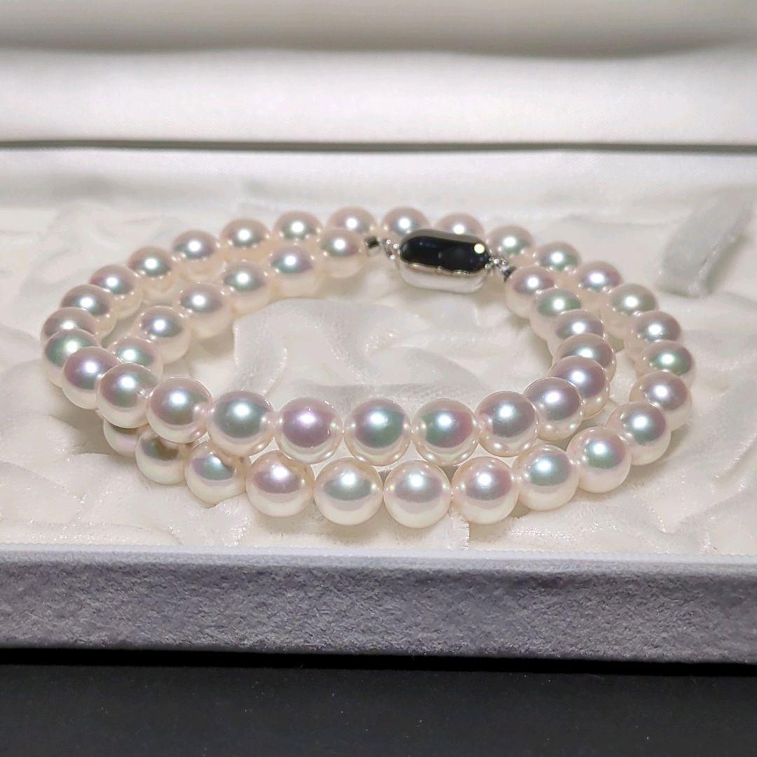AME【花珠】あこや真珠 ネックレス 約8.0-8.5mm 435
