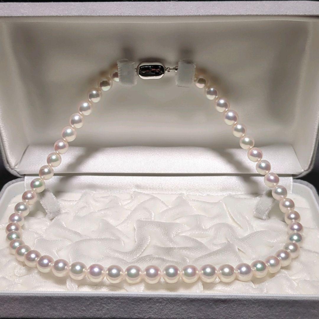 AME【花珠】あこや真珠 ネックレス 約8.0-8.5mm 435
