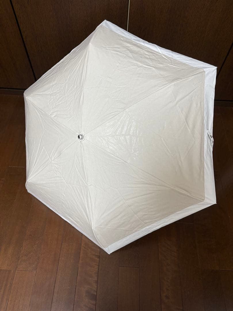 COKAGE + 折りたたみ傘 3段　50cm 晴雨兼用 ベージュ×ホワイト
