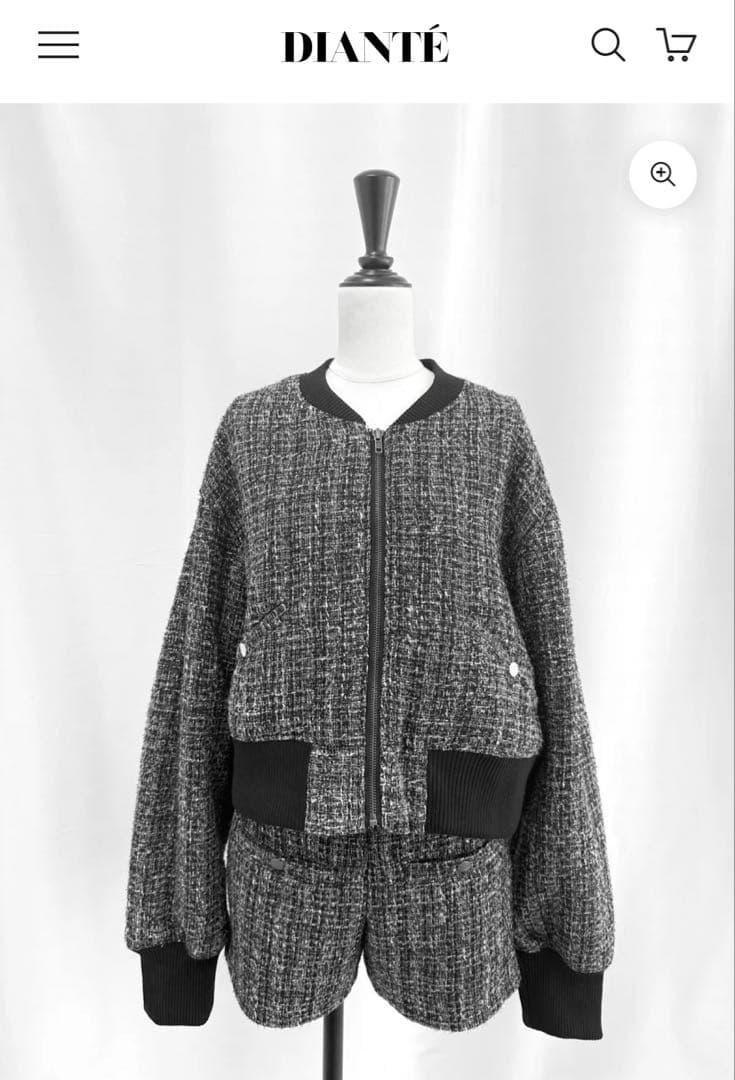 DIANTE クラシックツイードブルゾン