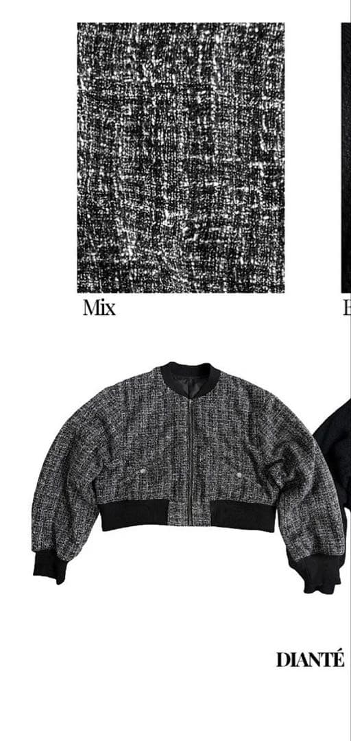DIANTE クラシックツイードブルゾン