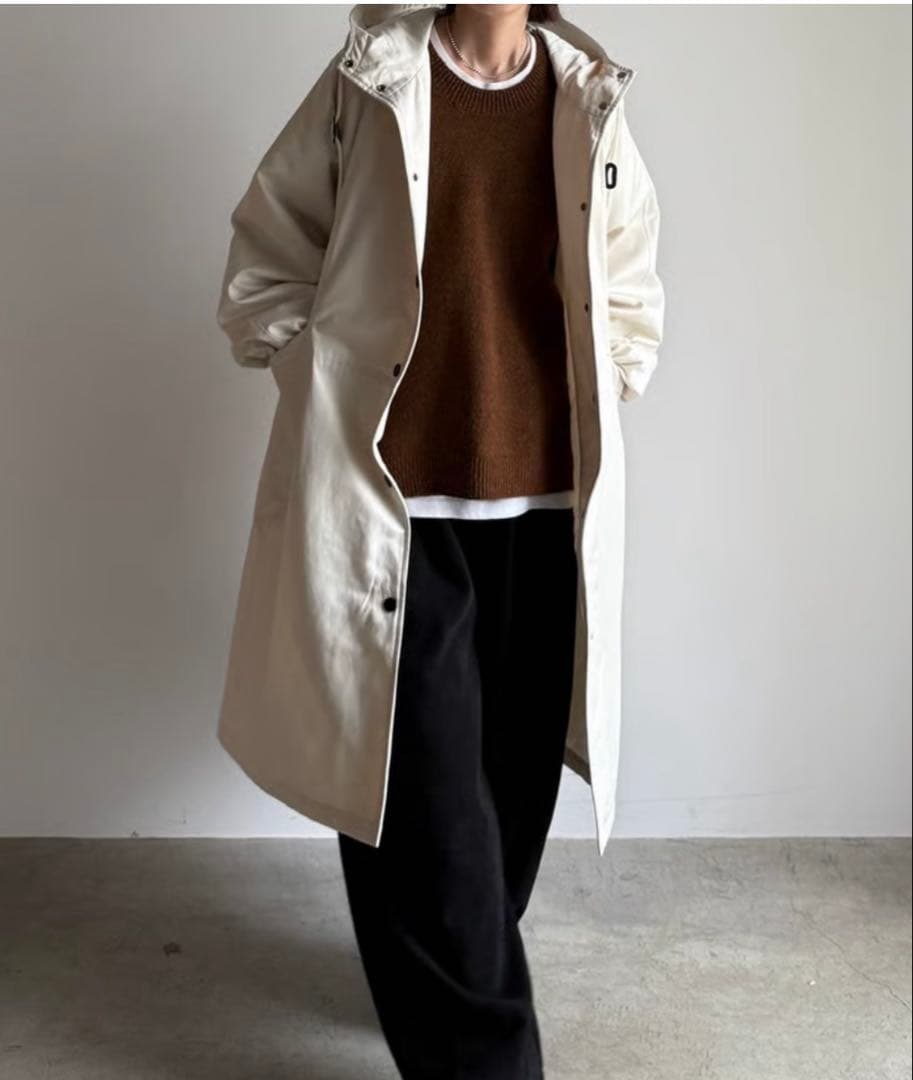 ARULLE インナーコットンカジュアルコート アイボリー