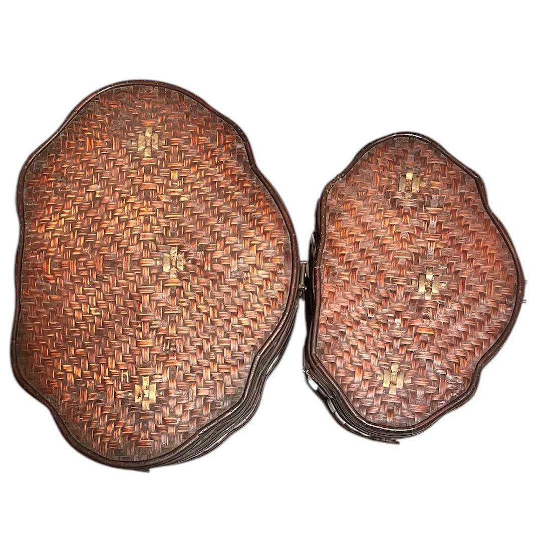 アンティーク雑貨 バンブー ボックス 小物入れ 木箱