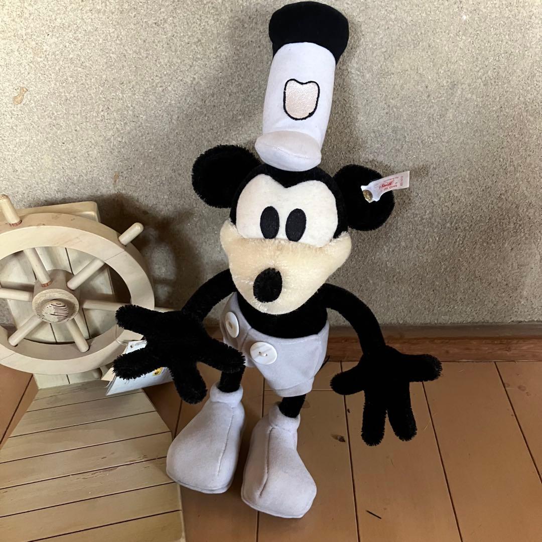 希少 シュタイフ 蒸気船ウィリー ミッキーマウス 世界限定 10000体